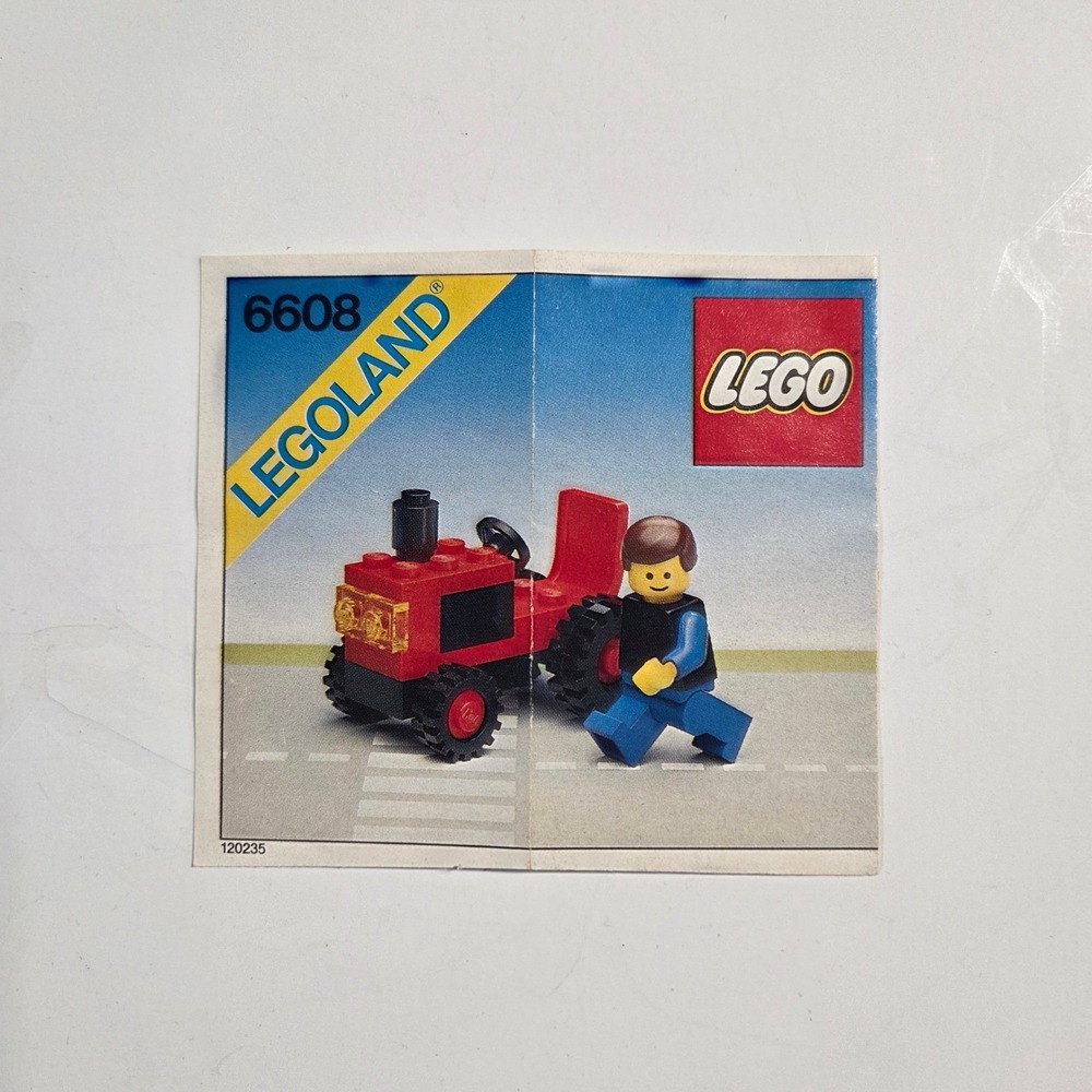 LEGO‎ Legoland Tractor 6608 Instructions Manual Vintage 1982 Red Town Guide